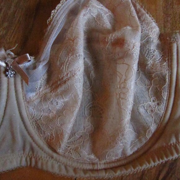 Wacoal Beige Retro Chic Sheer Lace Unlined Underwire Bra size 40C - Picture 3 of 7